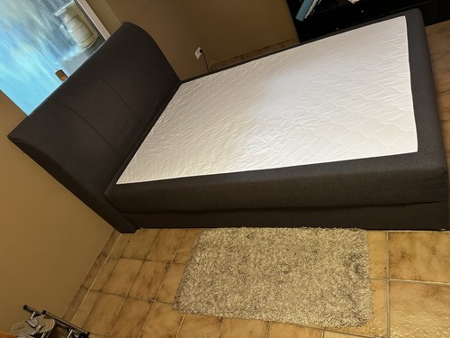 Boxspringbett 140x200 grau - boxspringbett,