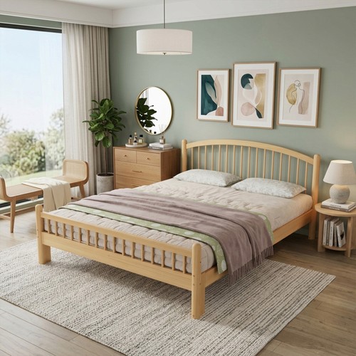 Doppelbett massivholz kiefer - massivholz,