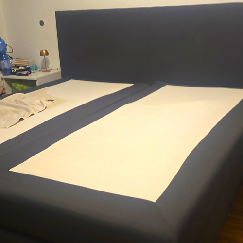 Boxspringbett 180x200 grau - boxspringbett,