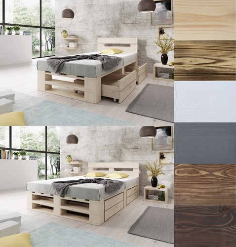 Lermowood palettenbett - lermowood, m2