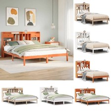  Massivholzbett mit Regal