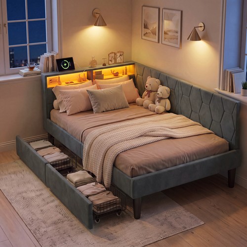 Schlafsofa 90x200 mit led - schlafsofa,