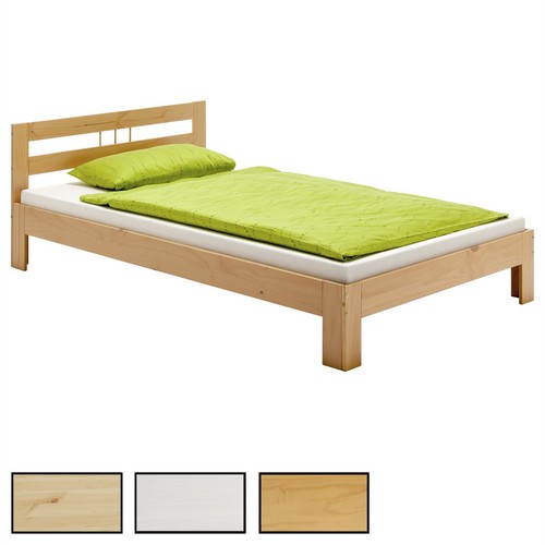 Massivholzbett einzelbett - ,