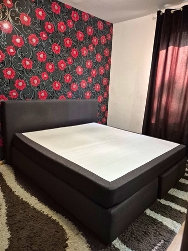 Boxspringbett grau 180x200 - boxspringbett, mit