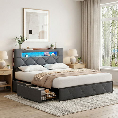 Polsterbett bettgestell mit - bettgestell,