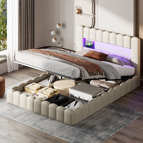 Bubble bett 180x200 beige - bett,