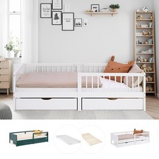 Kinderbett 90x200 cm Weiß