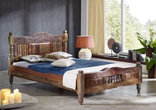 Unikat holzbett massiv bett - holzbett,
