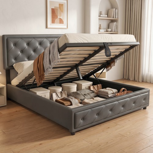 Polsterbett mit stauraum - polsterbett,